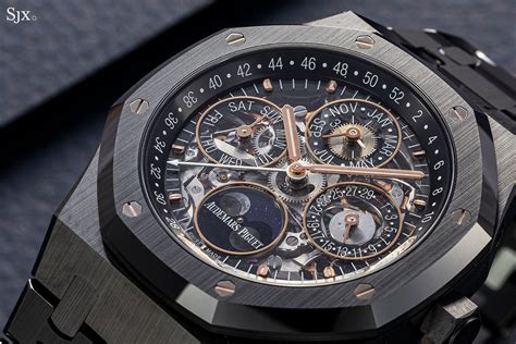 audemars piguet royal oak perpetual calendar openworked black ceramic|Audemars Piguet perpetual calendar price.